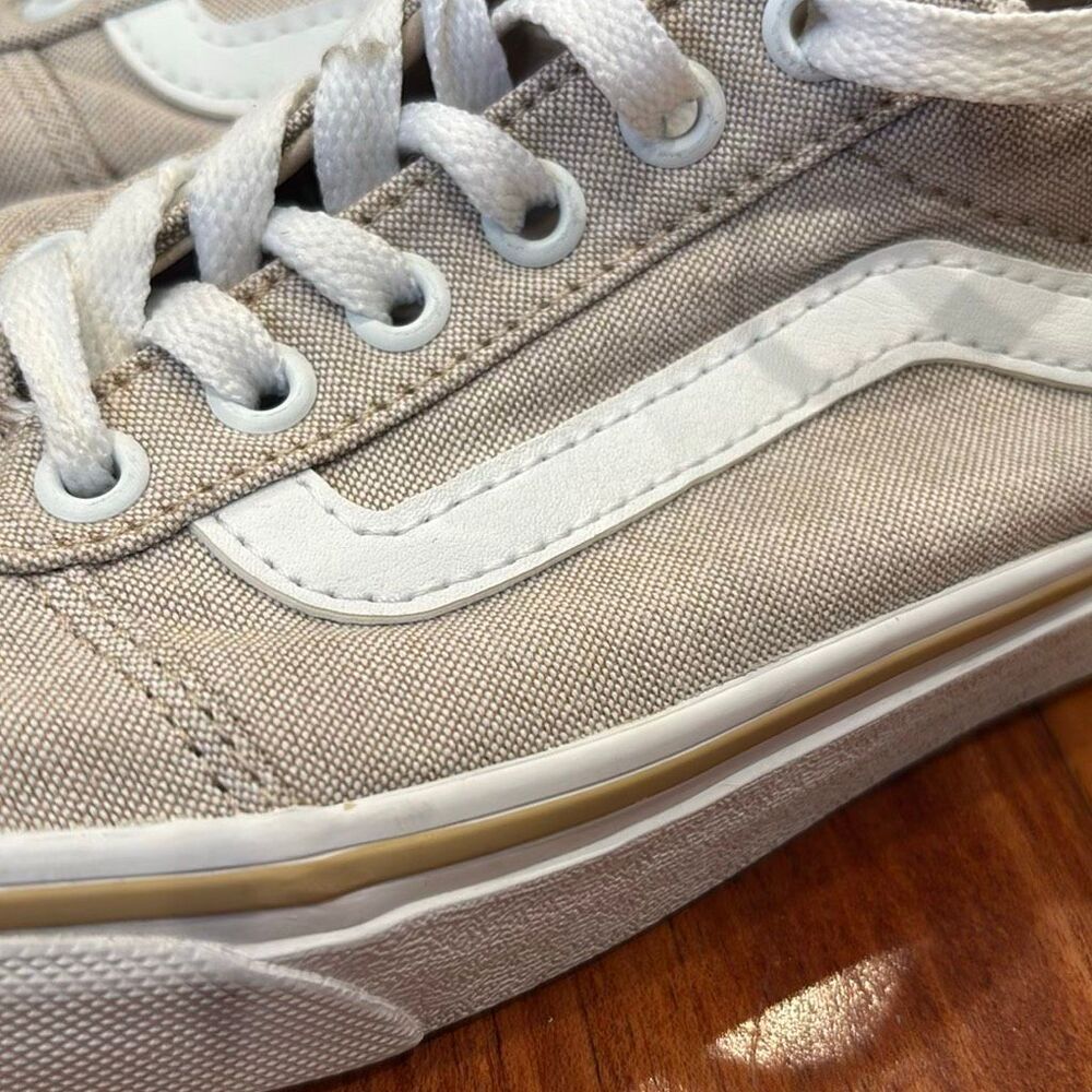 Vans Old Skool Tan Canvas Sneakers Women’s Size 8 Beige Skate Shoes - Picture 10 of 15